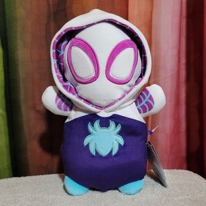 NWT Squishmallows 10” Ghost Spider Hugmees Spiderwoman  Spider-Gwen Plush